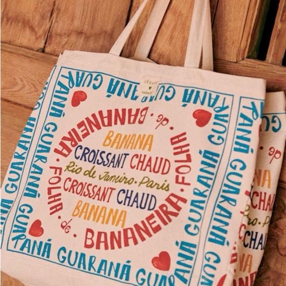 RARE NWT Sezane x Farm Rio Maxi Tote Bag | Larger than usual Sezane Totes